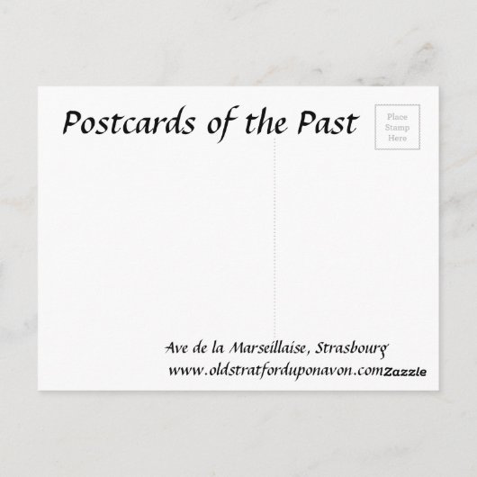 Alte Postkarte - Straßburg, Frankreich (Rückseite)