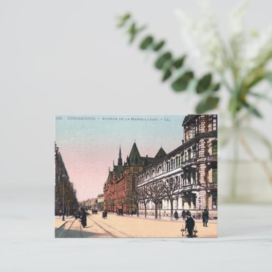 Alte Postkarte - Straßburg, Frankreich (Stehend Vorderseite)