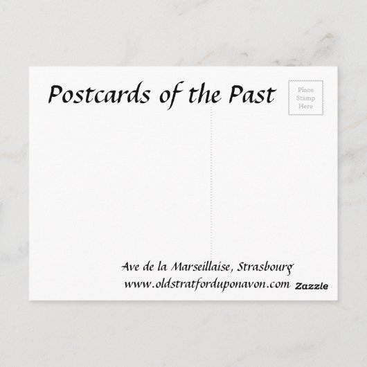 Alte Postkarte - Straßburg, Frankreich (Rückseite)