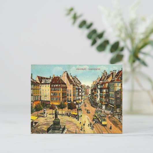 Alte Postkarte - Straßburg, Frankreich (Stehend Vorderseite)