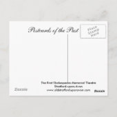 Alte Postkarte, Stratford-upon-Avon, Altes Theater Postkarte (Rückseite)