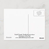 Alte Postkarte, Stratford-upon-Avon Postkarte (Rückseite)