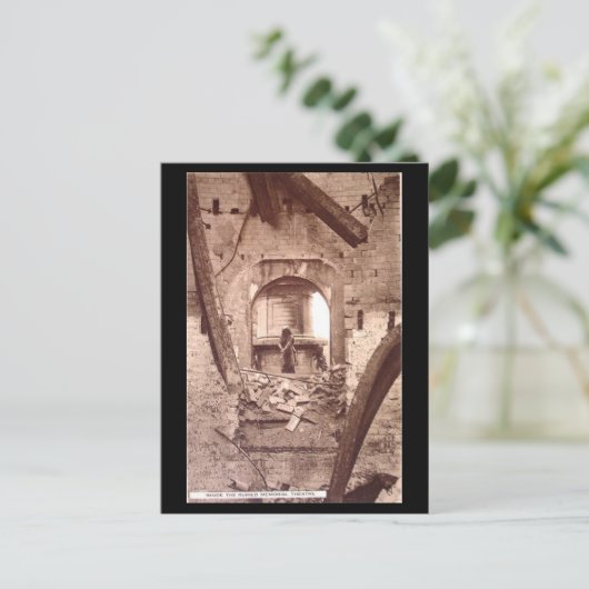 Alte Postkarte - Stratford-upon-Avon, Ruinen des S (Stehend Vorderseite)