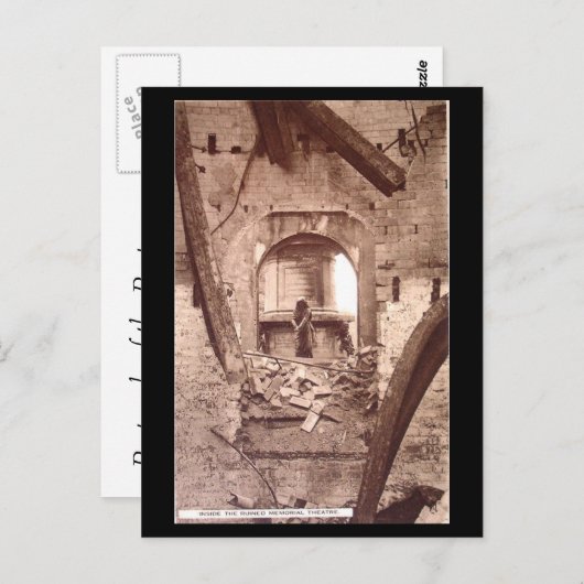 Alte Postkarte - Stratford-upon-Avon, Ruinen des S (Vorne/Hinten)