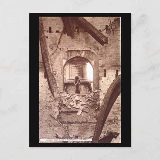 Alte Postkarte - Stratford-upon-Avon, Ruinen des S (Vorderseite)