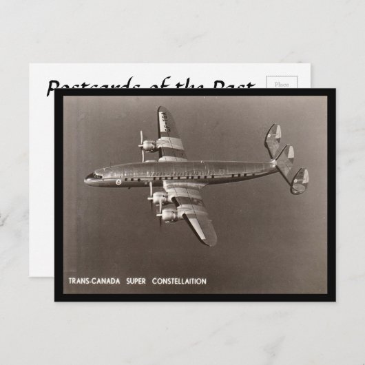 Alte Postkarte - Super Constellation (Vorne/Hinten)
