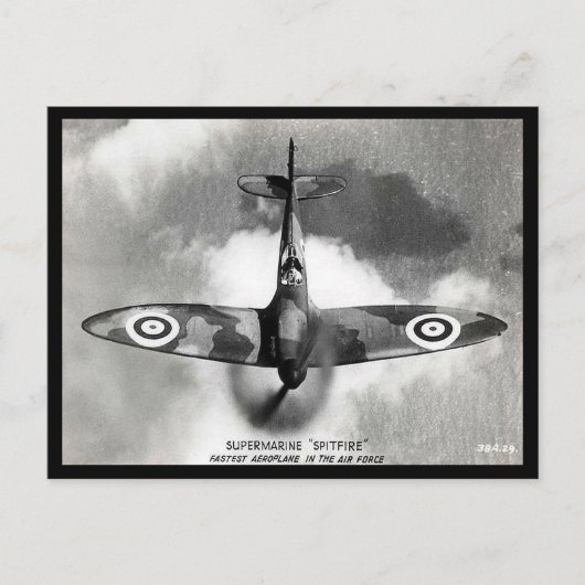 Alte Postkarte - Supermarine "Spitfire" (Vorderseite)