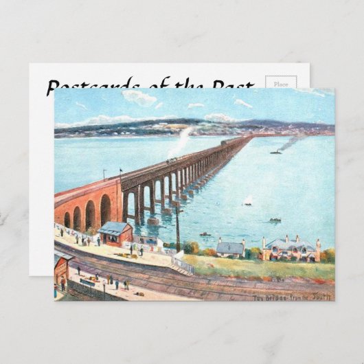 Alte Postkarte - Tay Bridge, Dundee (Vorne/Hinten)
