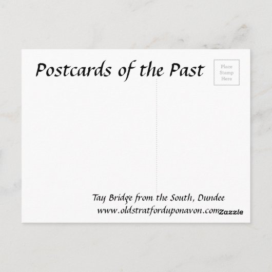 Alte Postkarte - Tay Bridge, Dundee (Rückseite)