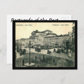 Alte Postkarte - Teatr Wielki, Warschau, Polen (Vorne/Hinten)