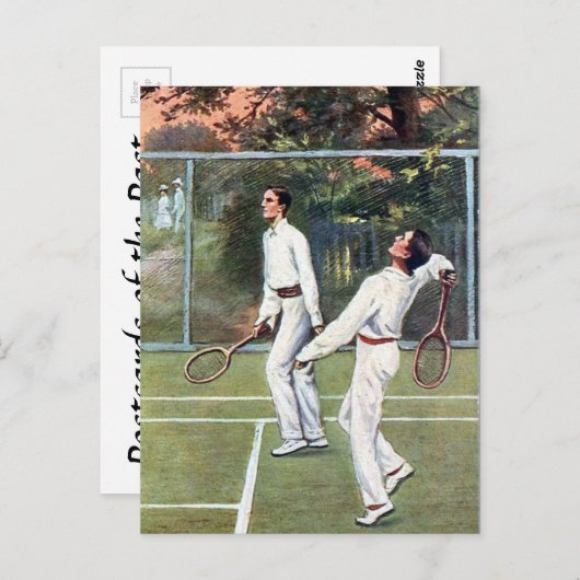 Alte Postkarte - Tennis (Vorne/Hinten)