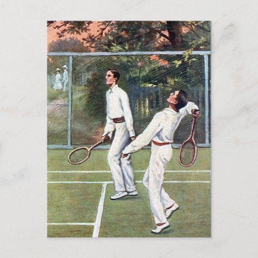 Alte Postkarte - Tennis (Vorderseite)