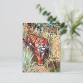 Alte Postkarte - Tiger (Stehend Vorderseite)