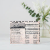 Alte Postkarte - "Titanic" Hymne (Stehend Vorderseite)