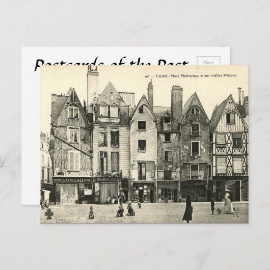 Alte Postkarte - Touren, Indre et Loire (Vorne/Hinten)