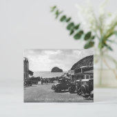 Alte Postkarte - Trebarmit Strand, Cornwall (Stehend Vorderseite)