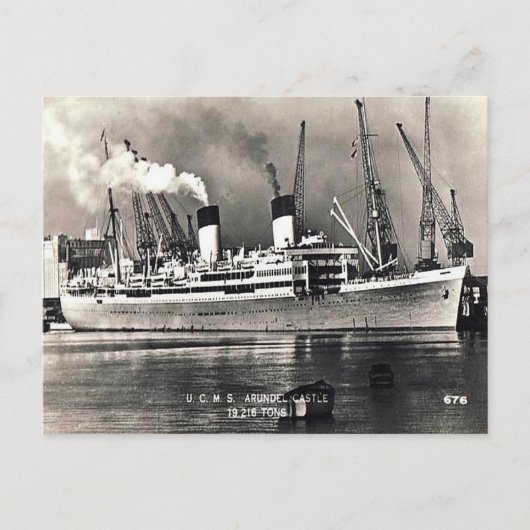 Alte Postkarte - UCMS Arundel Burg (Vorderseite)