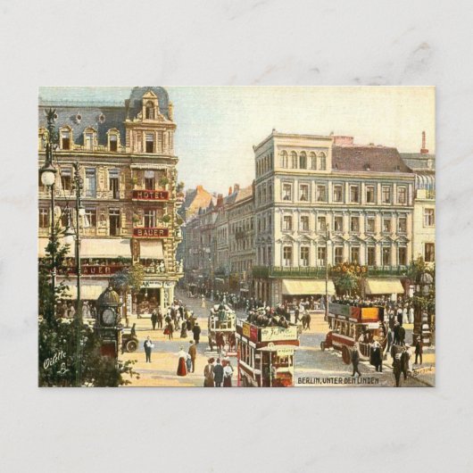Alte Postkarte - Unter den Linden, Berlin (Vorderseite)