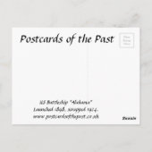 Alte Postkarte - US-Schlacht "Alabama" (Rückseite)