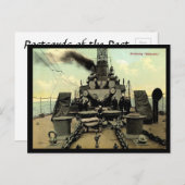 Alte Postkarte - US-Schlacht "Delaware" (Vorne/Hinten)