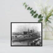 Alte Postkarte - US-Schlachtschiff "Arizona" (Stehend Vorderseite)