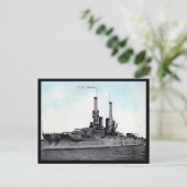 Alte Postkarte - US-Schlachtschiff Arkansas (Stehend Vorderseite)