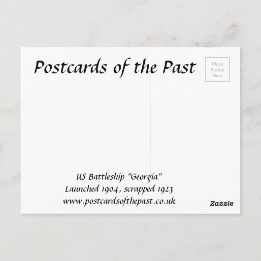 Alte Postkarte - US-Schlachtschiff "Georgien" (Rückseite)