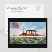 Alte Postkarte - USS Georgia (Vorne/Hinten)