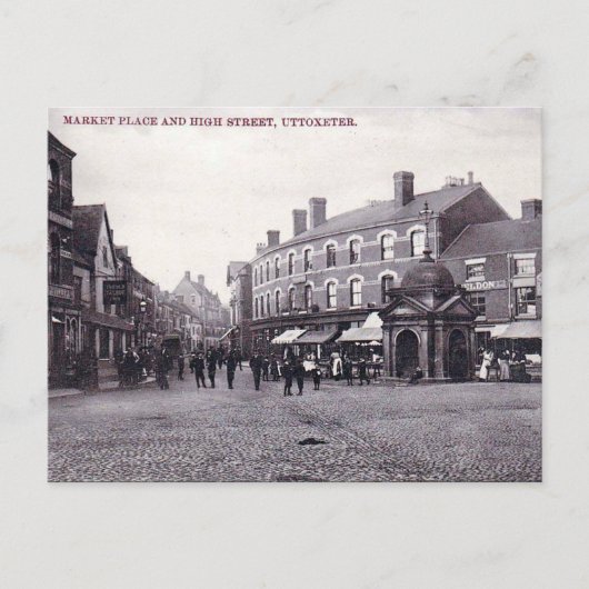 Alte Postkarte - Uttoxeter, Staffordshire (Vorderseite)