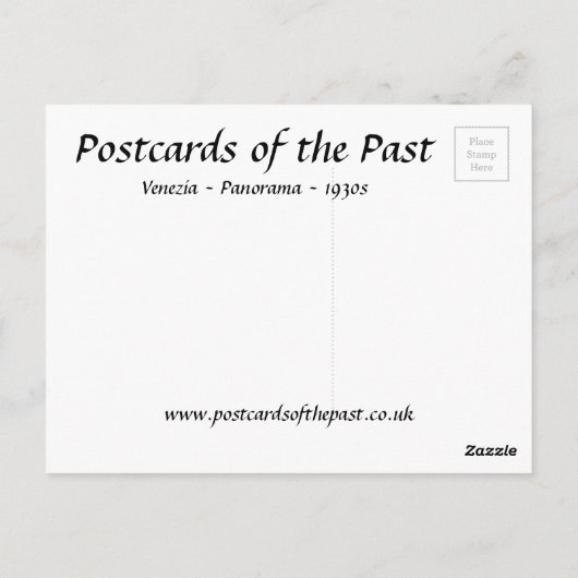 Alte Postkarte - Venedig - Panorama (Rückseite)