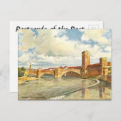 Alte Postkarte - Verona, Italien (Vorne/Hinten)