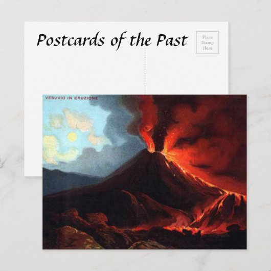 Alte Postkarte - Vesuv (Vorne/Hinten)