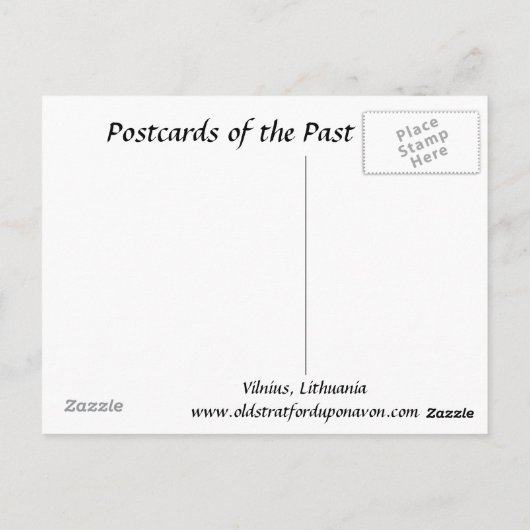 Alte Postkarte - Vilnius, Litauen (Rückseite)