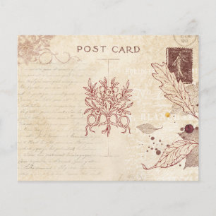 Alte Postkarte Vintage Herbst Scrapbook Papier