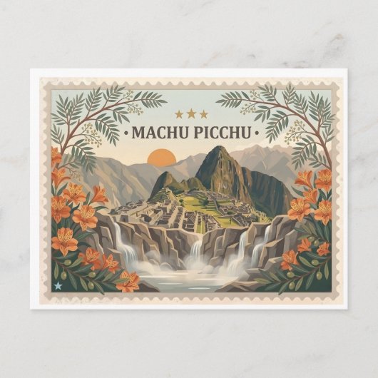 Alte Postkarte von Machu Picchu Peru (Vorderseite)