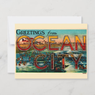 Alte Postkarte von Ocean City NJ