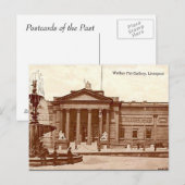 Alte Postkarte - Walker Art Gallery, Liverpool (Vorne/Hinten)