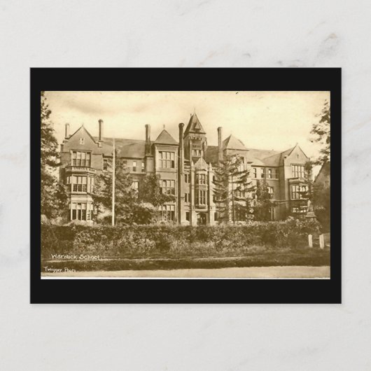 Alte Postkarte, Warwick School Postkarte (Vorderseite)