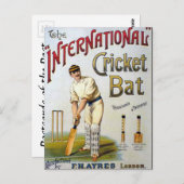 Alte Postkarte - Werbung - Cricket Bats (Vorne/Hinten)