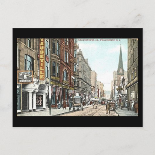 Alte Postkarte - Westminster St, Providence RI (Vorderseite)