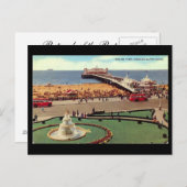Alte Postkarte, Weston-super-Mare, Grand Pier Postkarte (Vorne/Hinten)