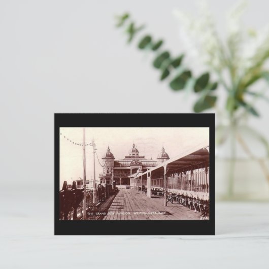 Alte Postkarte, Weston-super-Mare, Grand Pier Postkarte (Stehend Vorderseite)