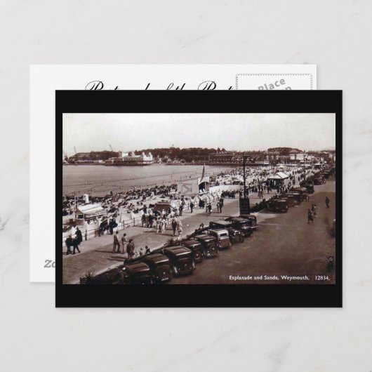 Alte Postkarte, Weymouth, Dorset Postkarte (Vorne/Hinten)