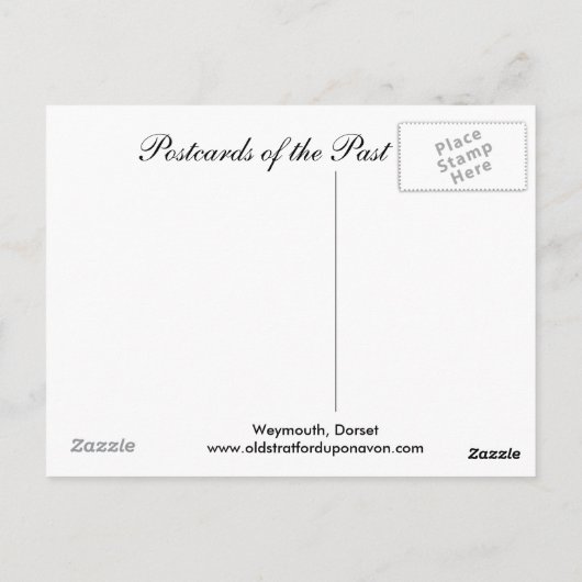 Alte Postkarte, Weymouth, Dorset Postkarte (Rückseite)