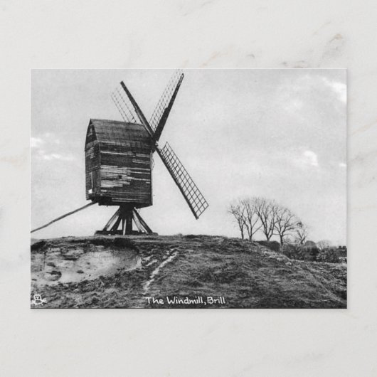 Alte Postkarte - Windmühle, Brill, Bucks (Vorderseite)