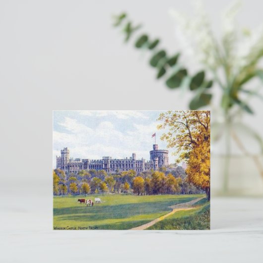Alte Postkarte - Windsor Castle, Nordfront (Stehend Vorderseite)