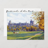 Alte Postkarte - Windsor Castle, Nordfront (Vorne/Hinten)