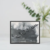 Alte Postkarte - Wirbelstürme fliegen in Linie (Stehend Vorderseite)