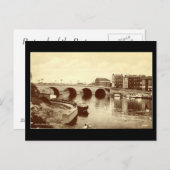 Alte Postkarte - Worcester, Neue Brücke (Vorne/Hinten)