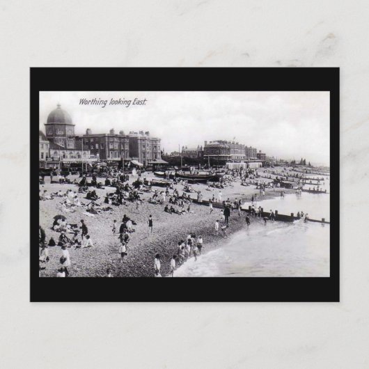 Alte Postkarte, Worthing Beach Postkarte (Vorderseite)